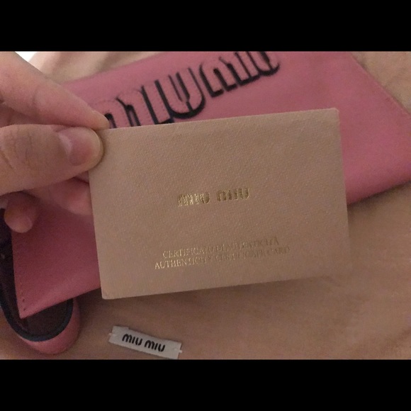 (Sold) Miu miu wristlet in Pink - Picture 6 of 7